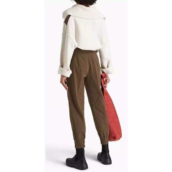 Cinq a' Sept Women's Skinny Cotton Blend Kelly Cargo Pants in Olive Small $295 - Picture 4 of 4